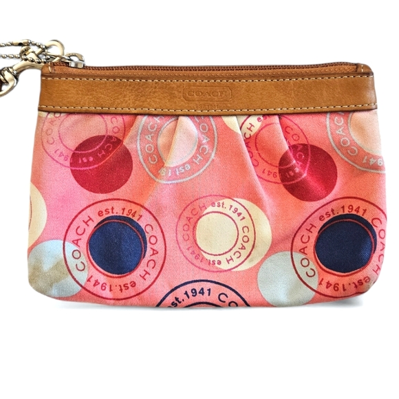 COACH | Polka Dot Leah Wrislet | Pink | Women's | Y2K - Picture 2 of 16